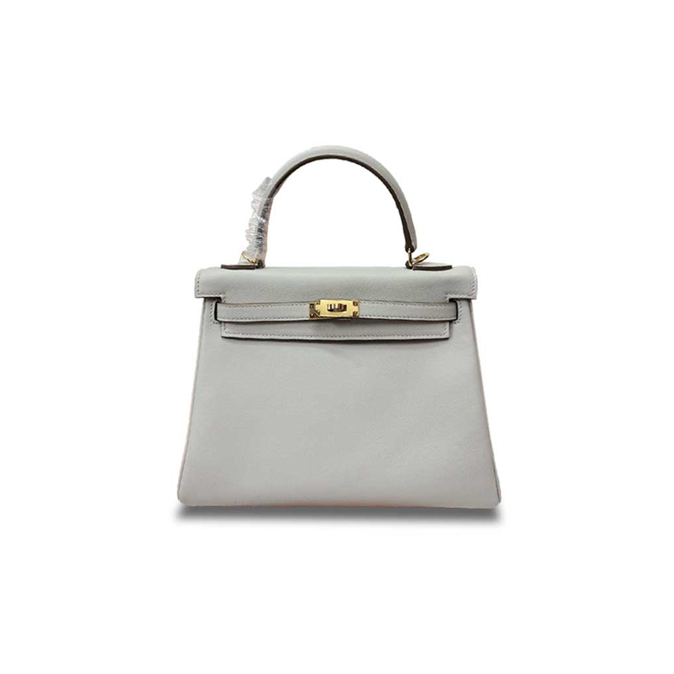 H**mes master kelly 25 pearl gray swift gold buckle (25*17*7cm)